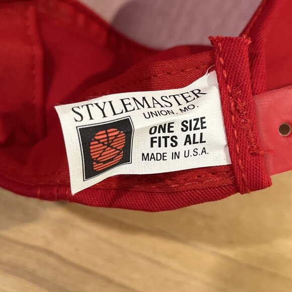 VTG Lipton Sun Tea 79 Racing Snapback Hat Red Yellow Logo Checkerboard Bill USA - Picture 9 of 10